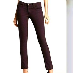 Paige black cherry animal print skinny jeans 29